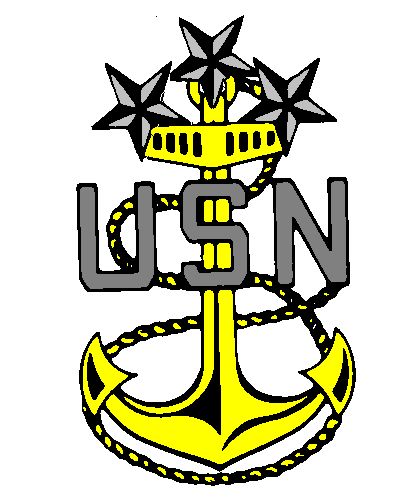 Navy Anchor Logo Outline