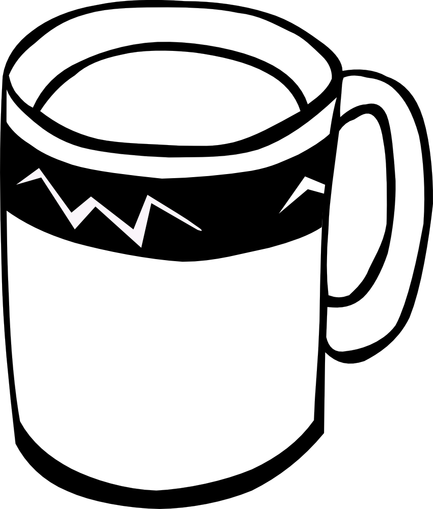 cup clipart black and white - photo #10