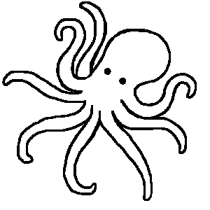 Animals For > Octopus Stencil Pattern