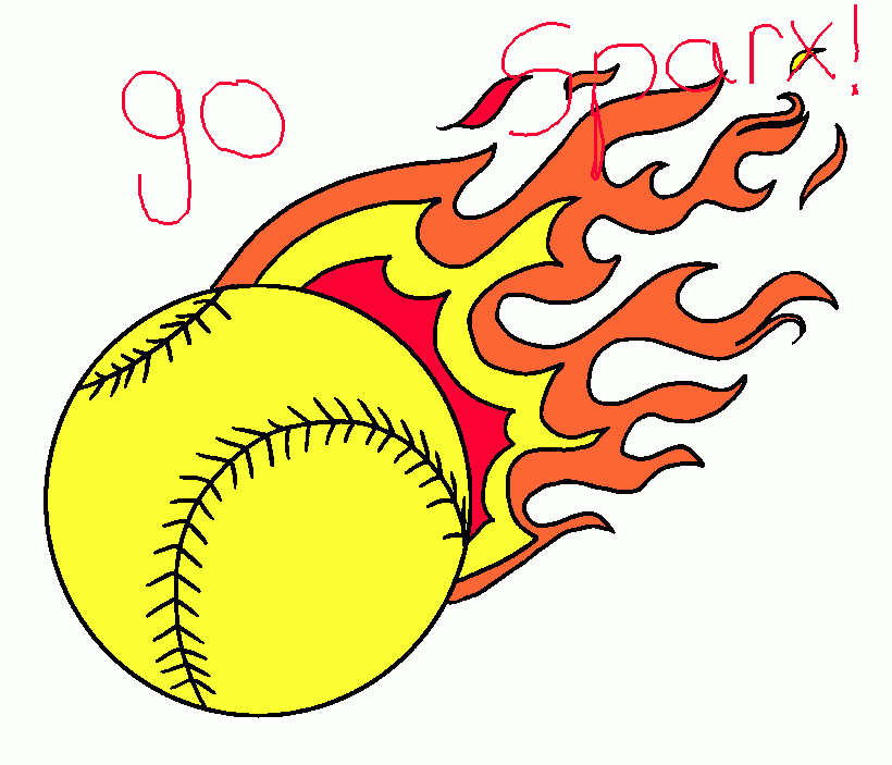 softball coloring page, printable softball