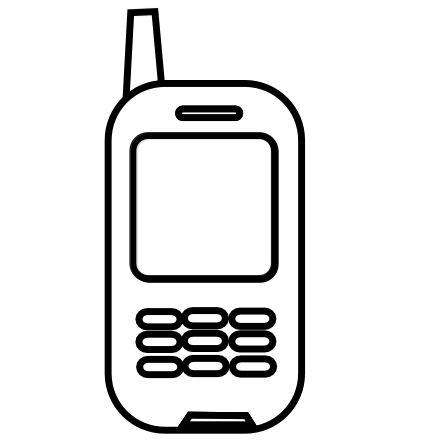 Phone Clip Art Black And White - Free Clipart Images