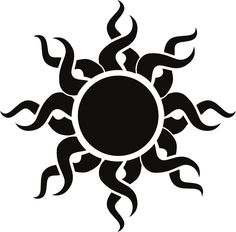 Sun silhouette clip art