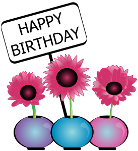 Birthday Flowers Clipart - Free Clipart Images