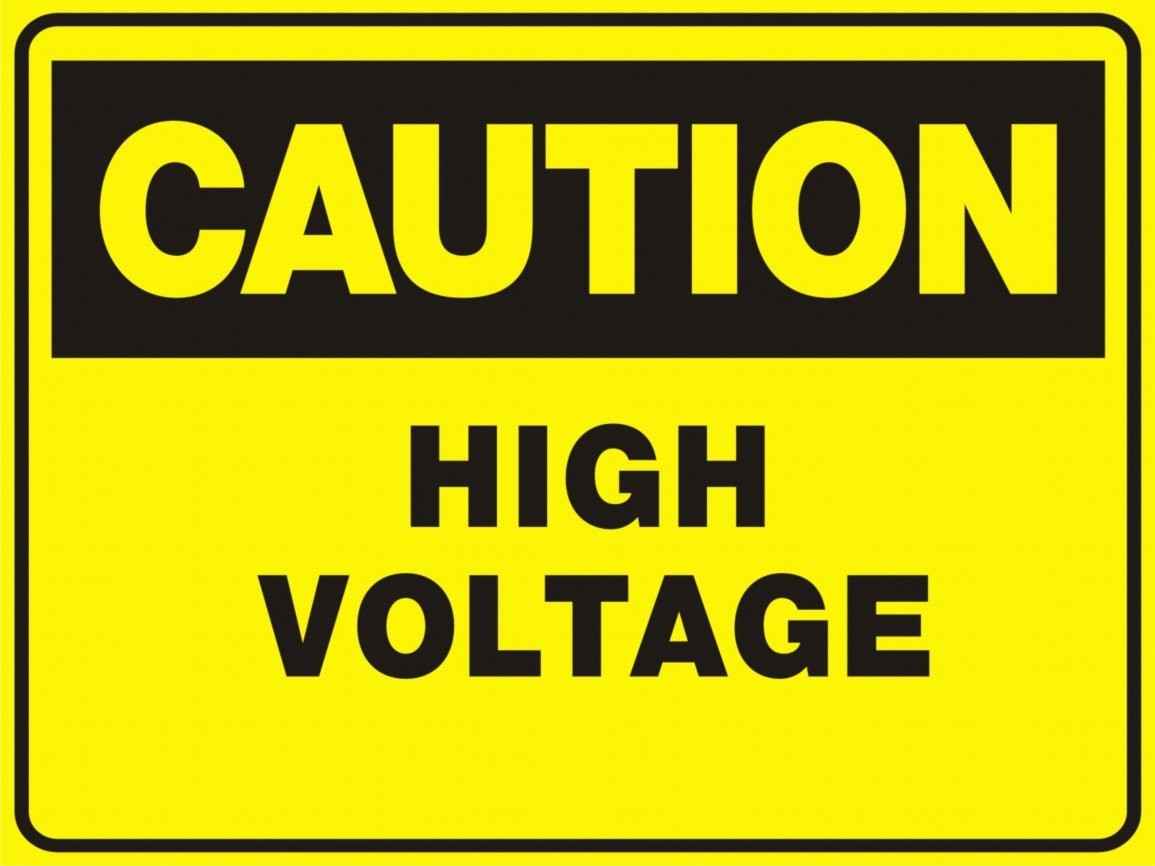 Caution Signs CA74 Signs of Safety Caution High Voltage sign ...
