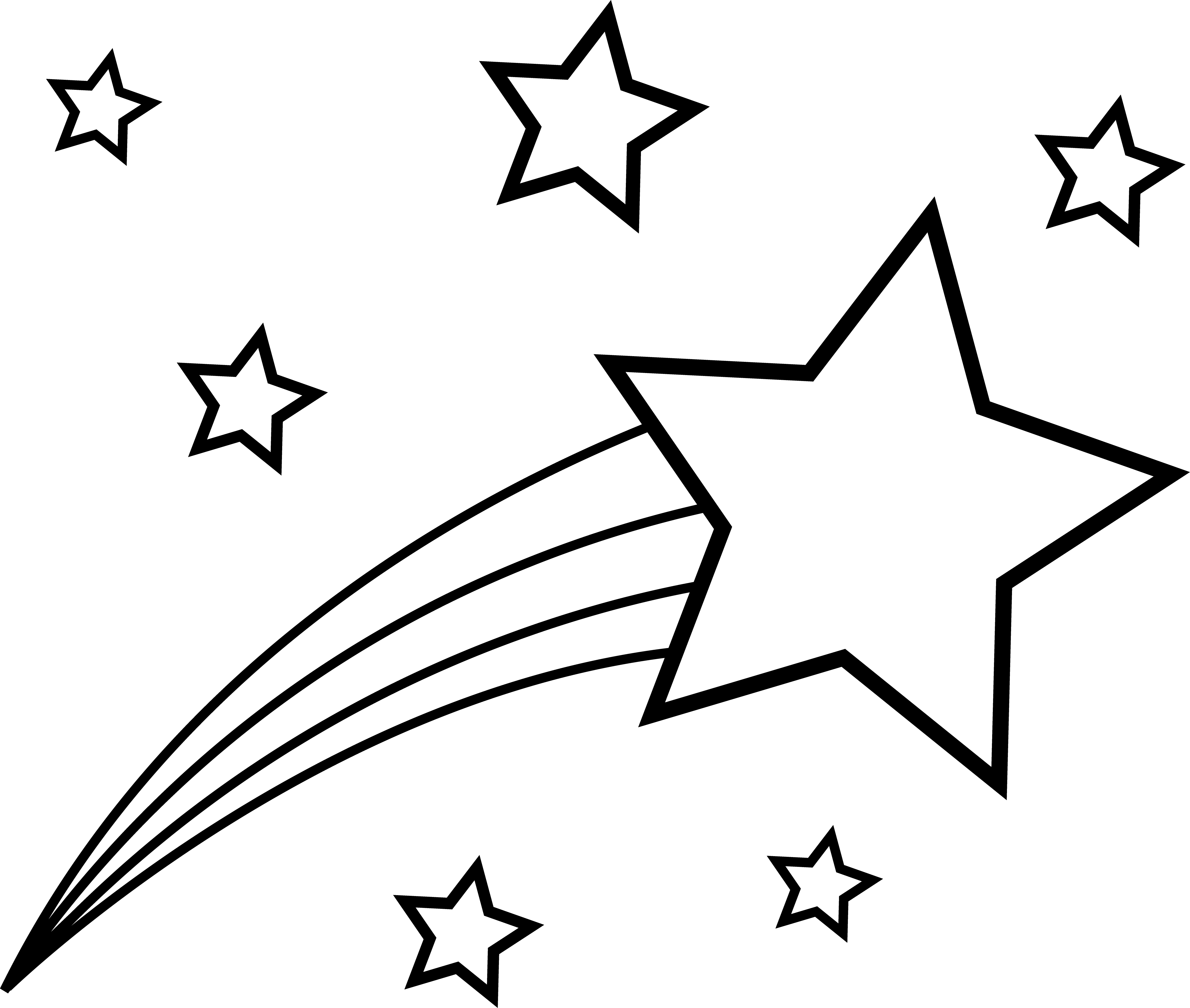 13 Star Designs Clip Art Images - Black Shooting Star Clip Art ...