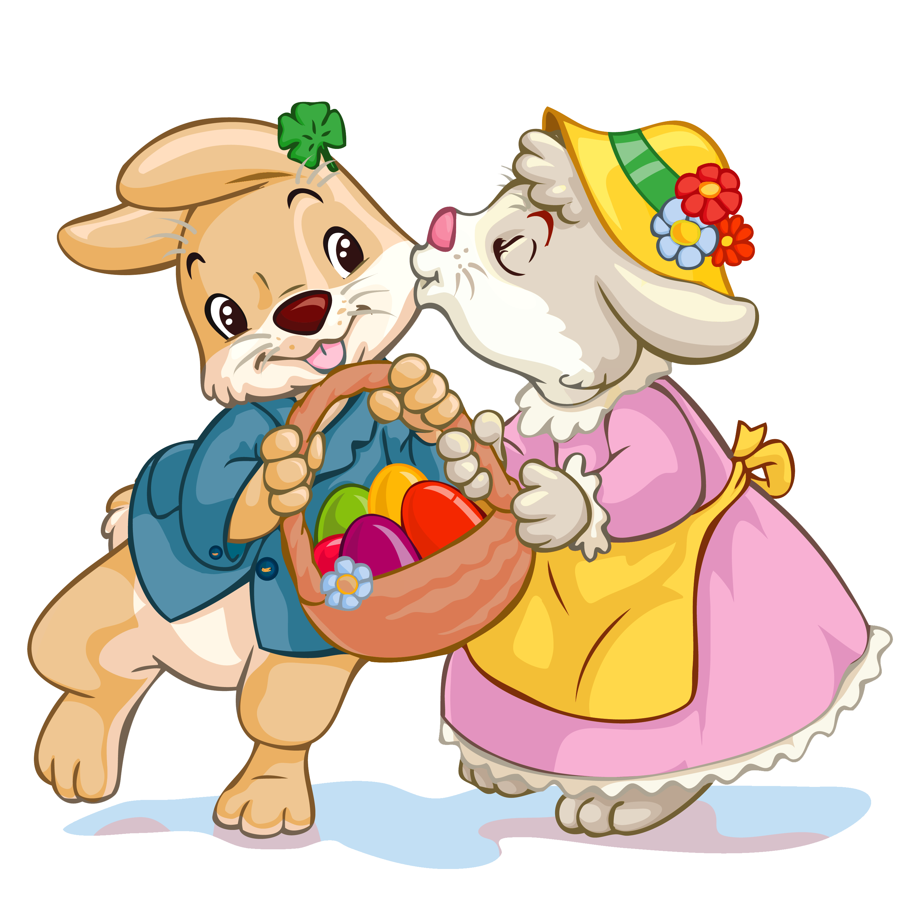 Easter Bunny With Basket Clip Art - ClipArt Best