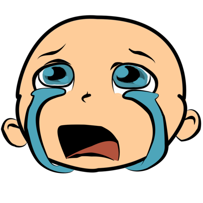 Crying Face Cartoon Clipart - Free to use Clip Art Resource