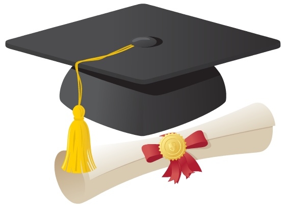 Cap and gown clipart