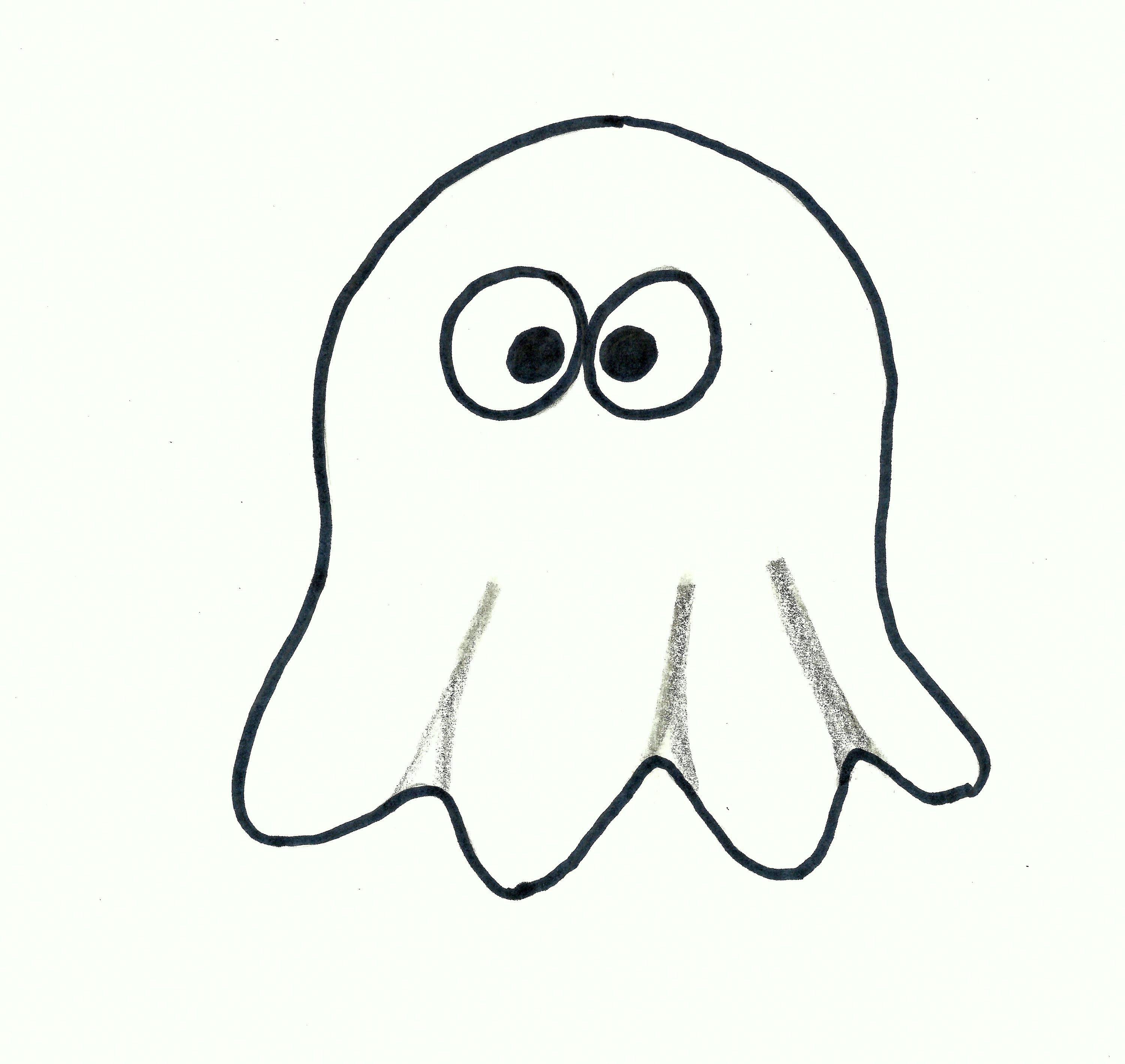 How to Draw a Halloween Ghost Cartoon - Easy Drawing Lesson for ...