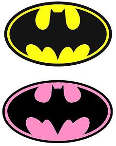 Batman (Yellow) / Batgirl (Pink) Iron On Transfer for LIGHT Fabric ...