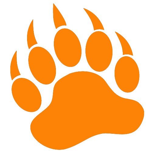 GRIZZLY BEAR PAW PRINT - Vinyl Decal Sticker 5" ORANGE : Amazon ...