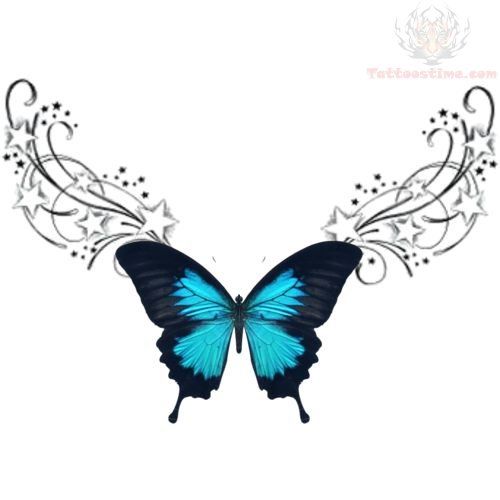 Blue Butterfly Tattoo | Butterfly ...