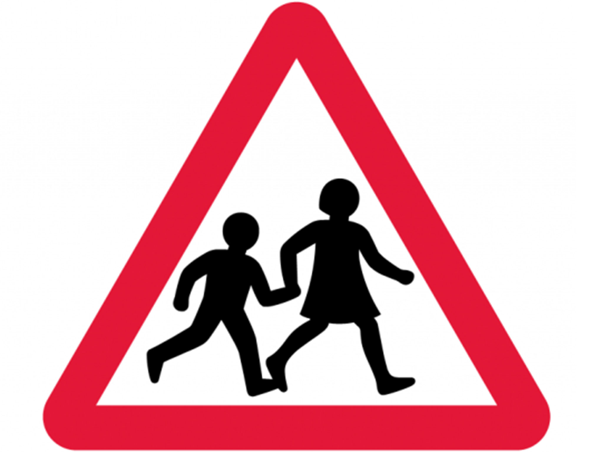 Iconic British road sign of two schoolchildren crossing updated by ...