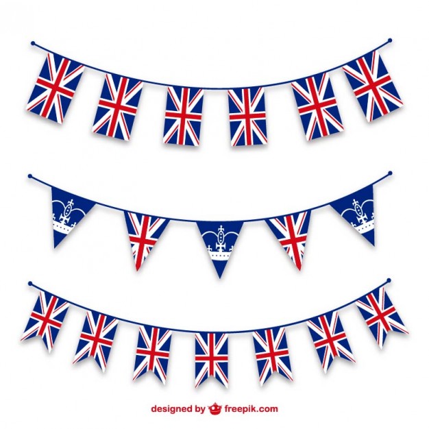 Patriotic Union Jack Jubilee bunting templates Vector | Free Download