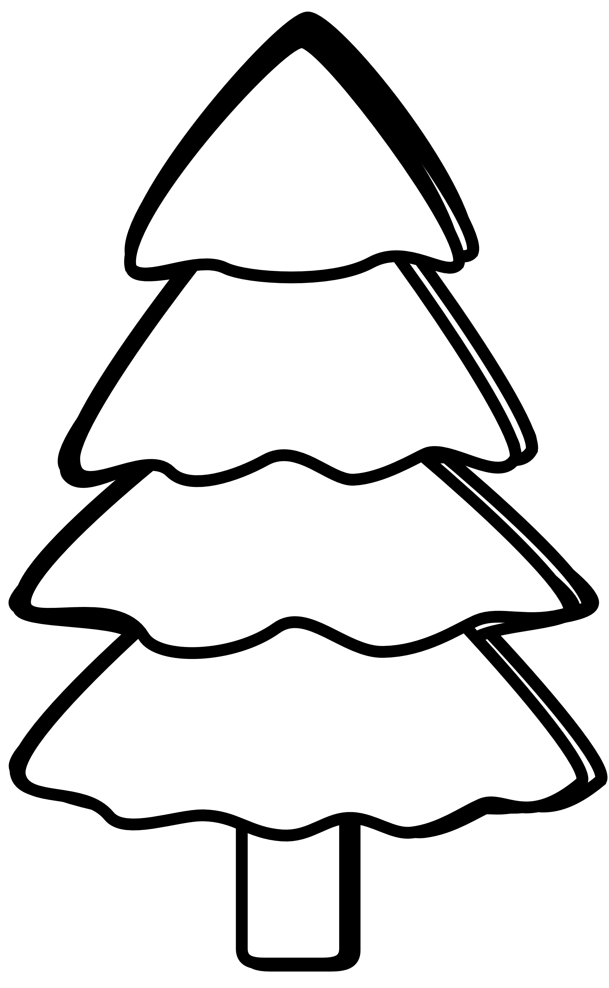 Black And White Xmas Tree Clipart