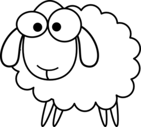 Black And White Sheep Clipart Clipart - Free to use Clip Art Resource