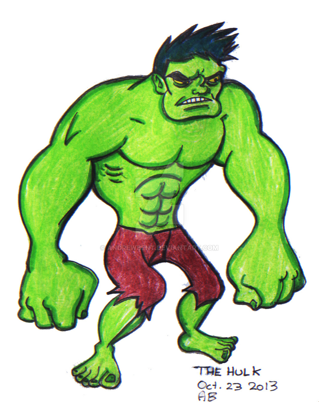 Cartoon Hulk by AndrewBent on DeviantArt