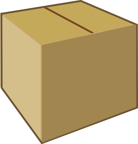 Cardboard Closed Box Clip Art - vector clip art ...