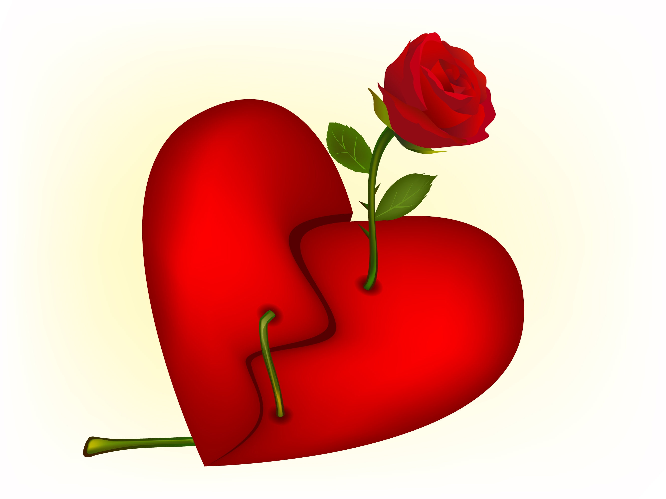 A Heart With Rose - ClipArt Best