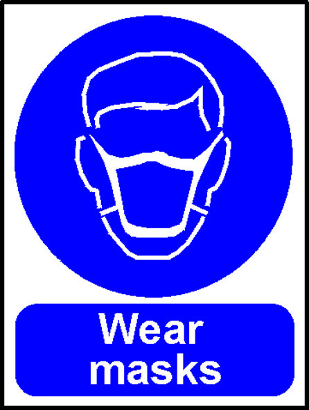 altecweb.com - 'Wear Masks' - Safety Sign