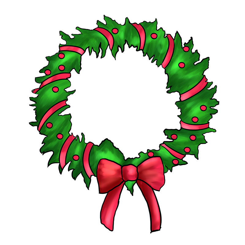 Clipart of christmas wreath