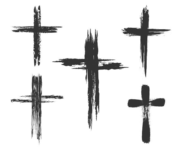 Brush painted cross icons ~ Graphics on Creative Market