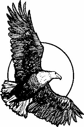 Free eagle clipart black and white