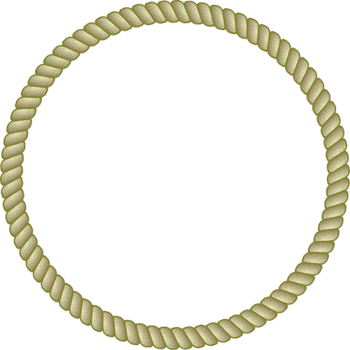 Round rope frame vector image | Public domain vectors