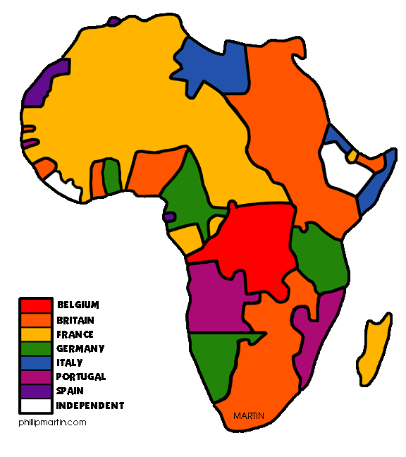Free map of africa clipart