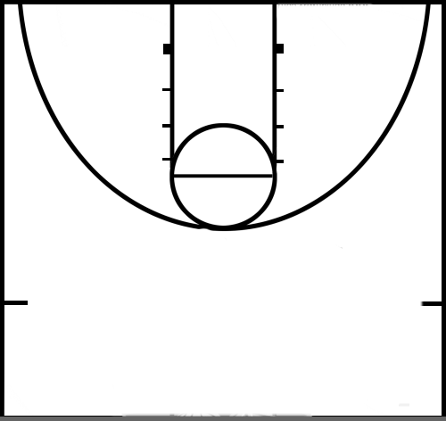 Half Basketball Court - ClipArt Best