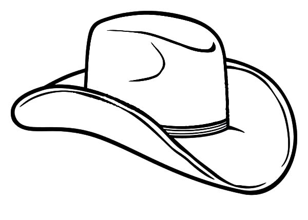 Cowboy Hat Outline Coloring Pages: Cowboy Hat Outline Coloring ...