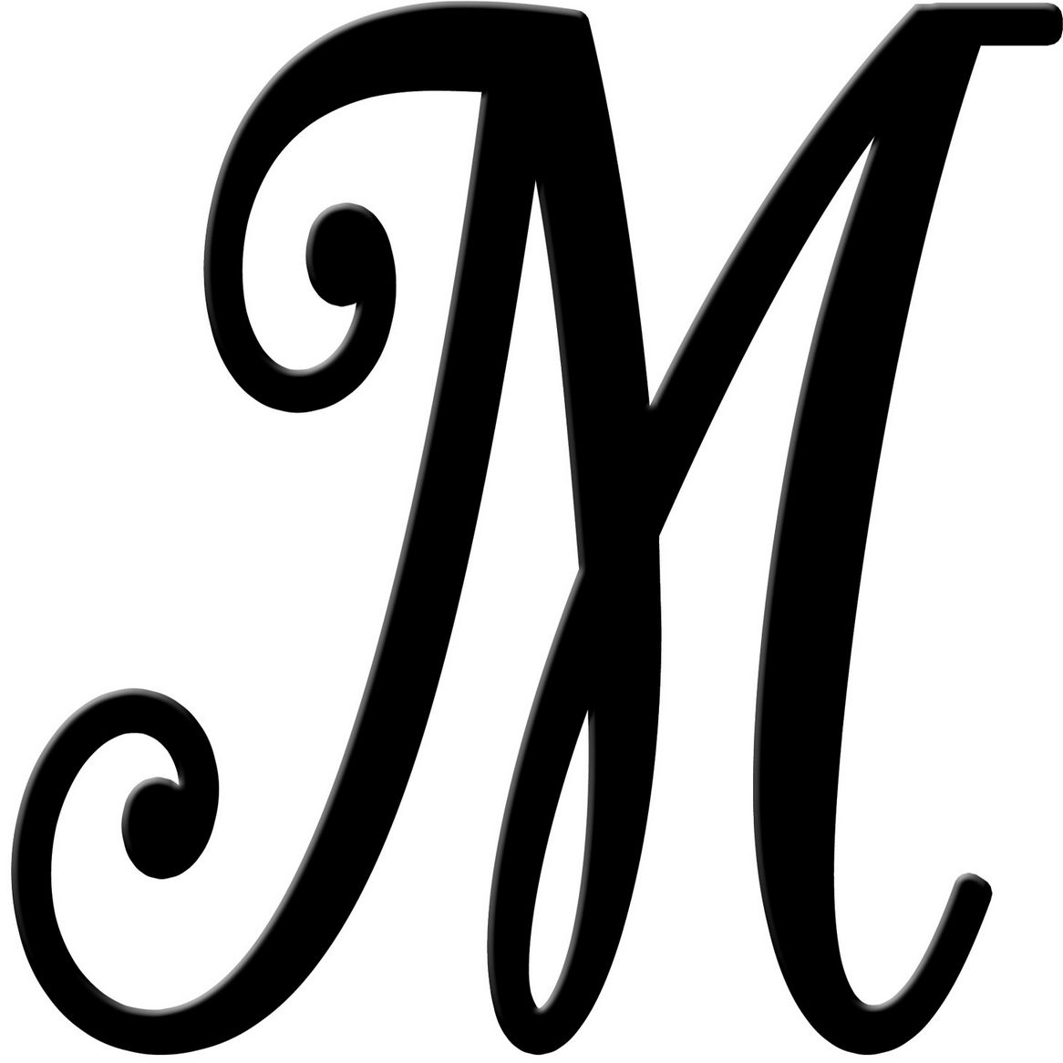 fancy-m-letter-outline-clipart-best