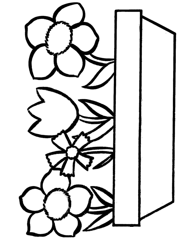 Seasonal Colouring Pages Flower Pot Coloring Page New At Printable ...