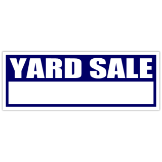 Yard Sale Sign - Blue Blank Garage Sale Signs