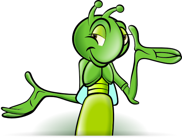 Cartoon grasshopper clip art