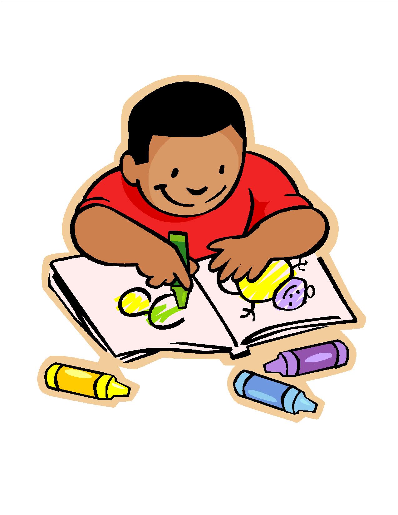Clipart of children writing