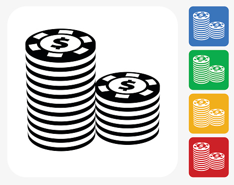 Poker chips clipart black and white