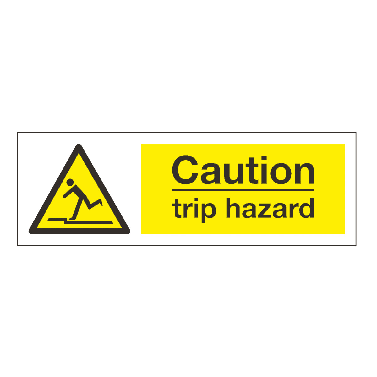 Caution Trip Safety Sign - Hazard & Warning Sign from BiGDUG UK