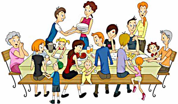 clipart family party