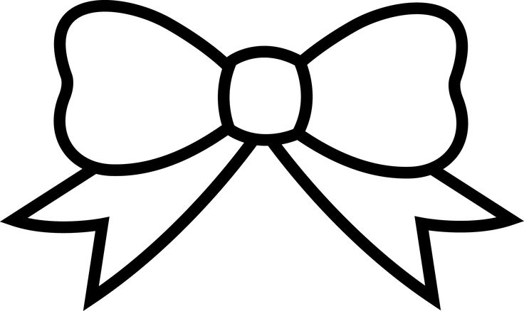 Clipart hair bow outline