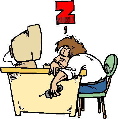 Sleeping At Work Clipart