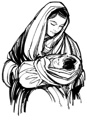 Clipart Of Mother Mary