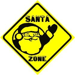 SANTA ZONE christmas novelty kids street sign - Texsign - Novelty ...