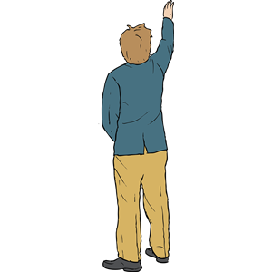 People standing backwards clipart