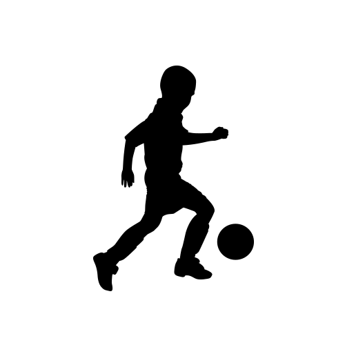 BOY PLAYING SOCCER (Children's Wall Decor) Boy Soccer Player ...