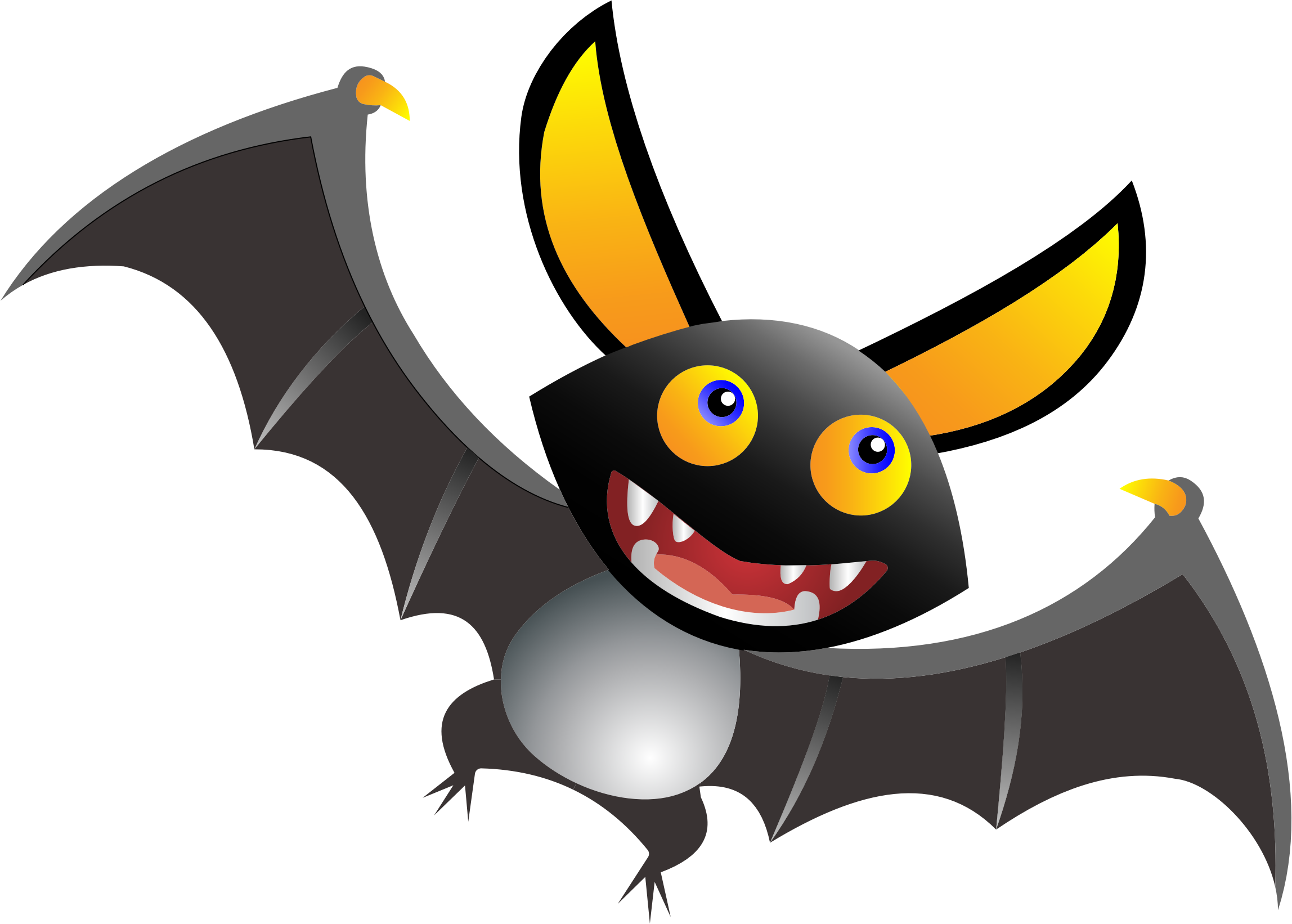 Clipart - Cute Cartoon Bat
