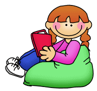 Thistle girl reading clipart