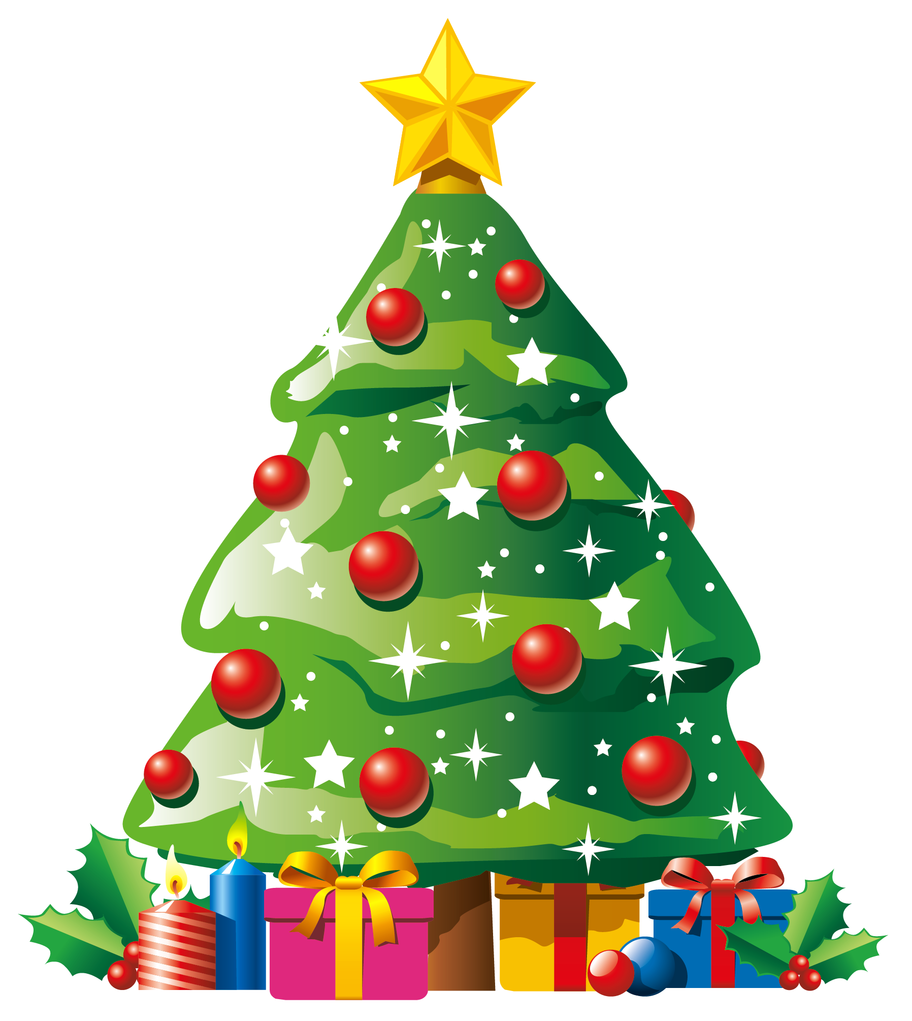 Christmas Tree With Presents Clip Art – Happy Holidays!