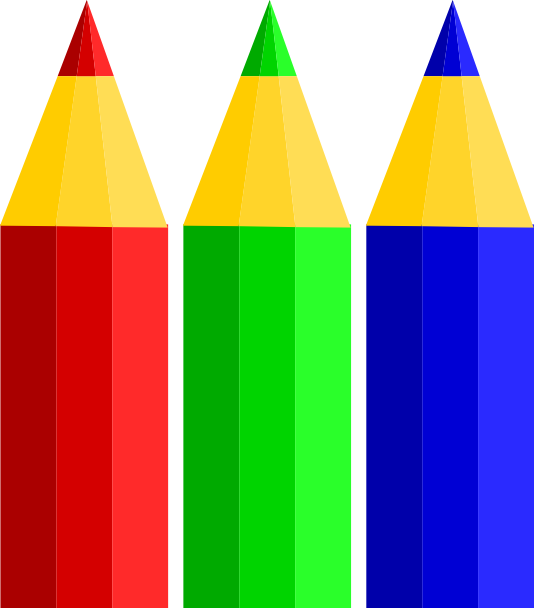 Color Pencils clip art Free Vector