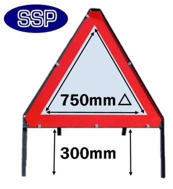 Men at Work Temporary Road Works Sign with Frame (750mm triangle ...